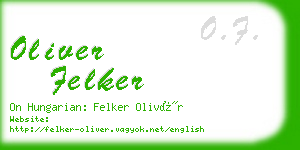 oliver felker business card